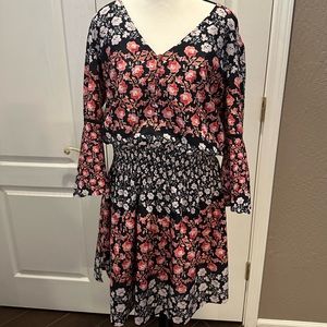 Eliza J floral pullover dress with many feminine details